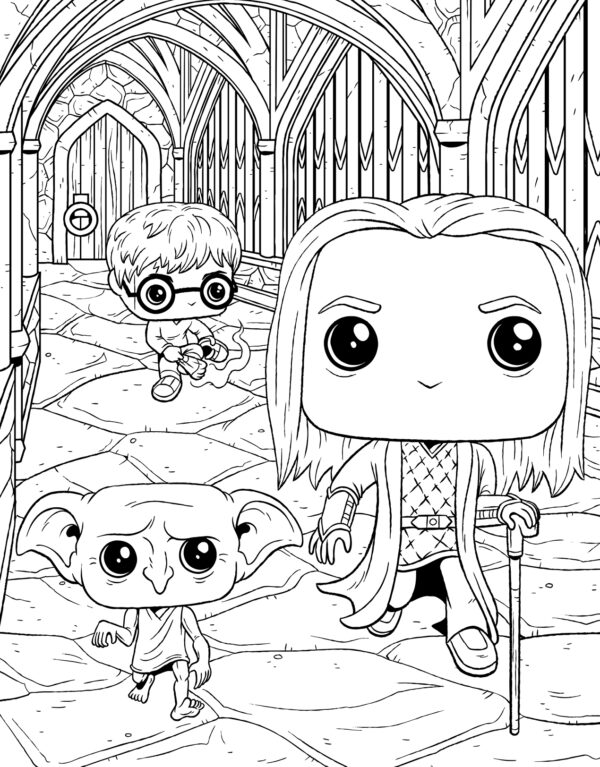 Livro de colorir oficial Funko Pop! Dos filmes de Harry Potter